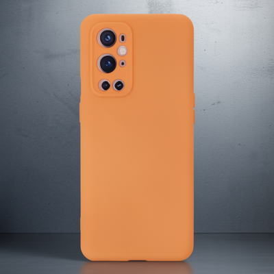One Plus 9 Pro Kılıf Nano İçi Kadife Silikon - Turuncu