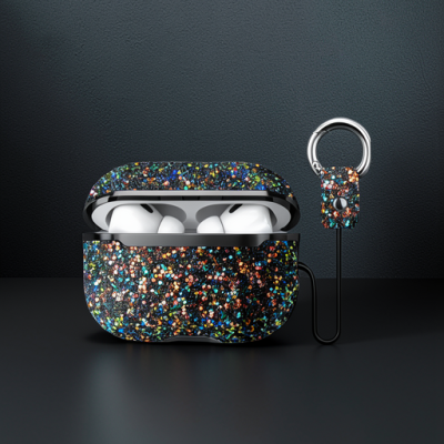 Onegif Apple Airpods 2 (2.nesil) Bright Simli Airpods Kapak - Siyah