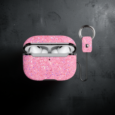 Onegif Apple Airpods Pro 2 (2.nesil) Bright Simli Airpods Kapak - Pembe
