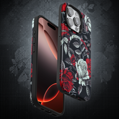 Onegif Apple İphone 14 Pro Max Flower Series Magsafe Kapak - Siyah