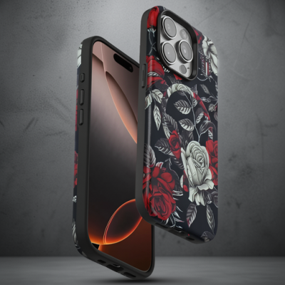 Onegif Apple İphone 15 Pro Max Flower Series Magsafe Kapak - Siyah