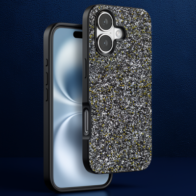Onegif Apple İphone 16 Plus Bright Simli Kapak - Gümüş