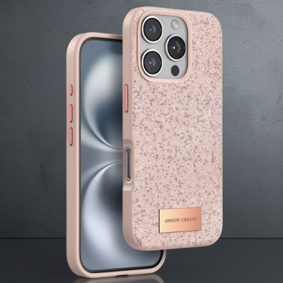 Onegif Apple İphone 16 Pro Max Bright Simli Kapak - Pembe