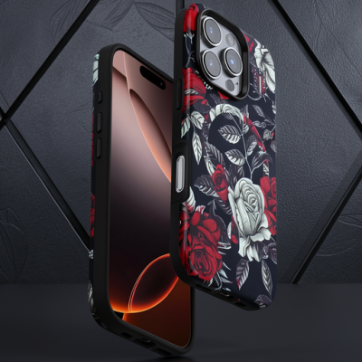 Onegif Apple İphone 16 Pro Max Flower Series Magsafe Kapak - Siyah