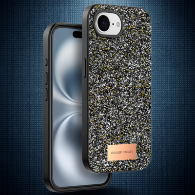 Onegif Apple İphone 16e Bright Simli Kapak - Gümüş