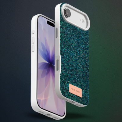 Onegif Apple İphone 17 Air Bright Simli Kapak - Koyu Yeşil