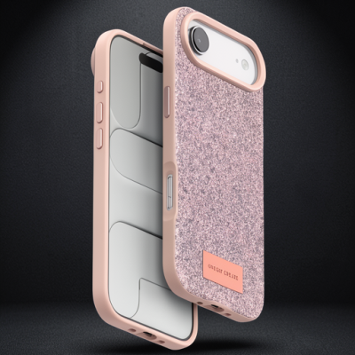 Onegif Apple İphone 17 Air Bright Simli Kapak - Pembe