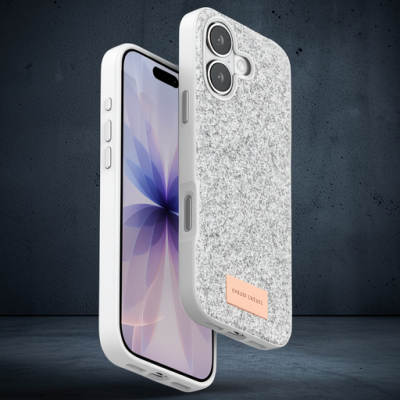 Onegif Apple İphone 17 Bright Simli Kapak - Beyaz