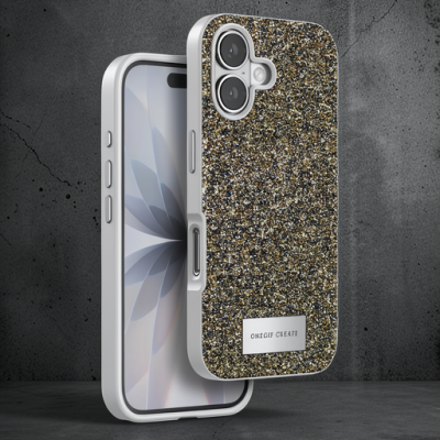 Onegif Apple İphone 17 Bright Simli Kapak - Çöl Titanyum