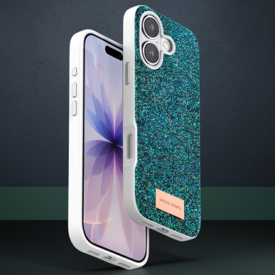 Onegif Apple İphone 17 Bright Simli Kapak - Koyu Yeşil
