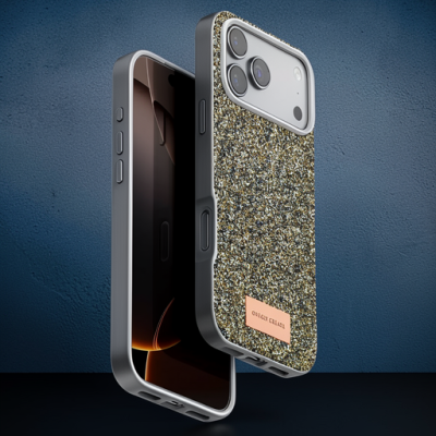 Onegif Apple İphone 17 Pro Bright Simli Kapak - Çöl Titanyum