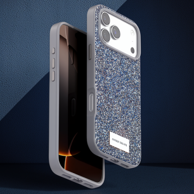 Onegif Apple İphone 17 Pro Bright Simli Kapak - Gümüş