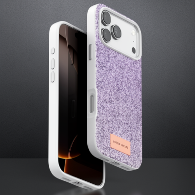 Onegif Apple İphone 17 Pro Bright Simli Kapak - Lila