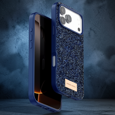 Onegif Apple İphone 17 Pro Bright Simli Kapak - Mavi