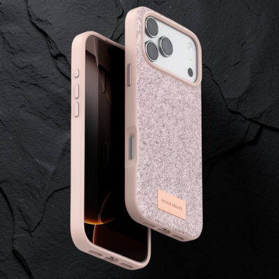 Onegif Apple İphone 17 Pro Bright Simli Kapak - Pembe