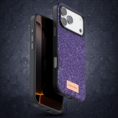 Onegif Apple İphone 17 Pro Max Bright Simli Kapak - Derin Mor