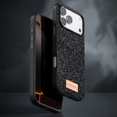 Onegif Apple İphone 17 Pro Max Bright Simli Kapak - Siyah