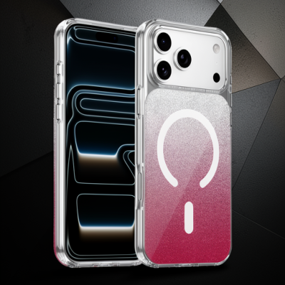 Onegif Apple İphone 17 Pro Max Sora Simli Magsafe Kapak - Kırmızı