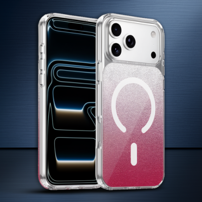 Onegif Apple İphone 17 Pro Sora Simli Magsafe Kapak - Kırmızı