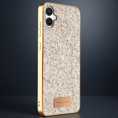Onegif Samsung Galaxy A06 Bright Simli Kapak - Gold