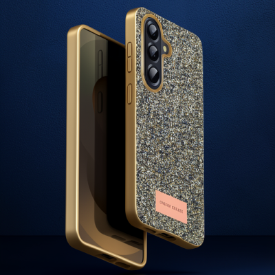 Onegif Samsung Galaxy A17 5g Bright Simli Kapak - Gold