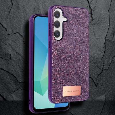 Onegif Samsung Galaxy A26 Bright Simli Kapak - Derin Mor
