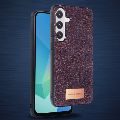 Onegif Samsung Galaxy A36 Bright Simli Kapak - Derin Mor