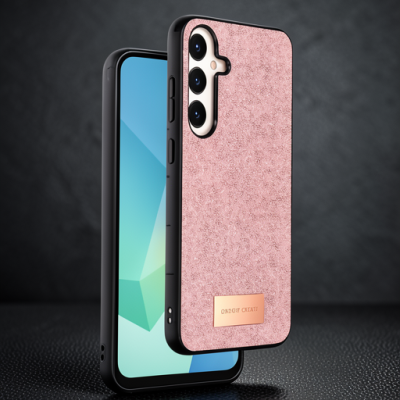 Onegif Samsung Galaxy A56 Bright Simli Kapak - Pembe