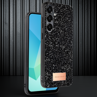 Onegif Samsung Galaxy A56 Bright Simli Kapak - Siyah