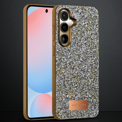 Onegif Samsung Galaxy S24 Fe Bright Simli Kapak - Gold