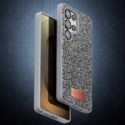Onegif Samsung Galaxy S25 Ultra Bright Simli Kapak - Gümüş