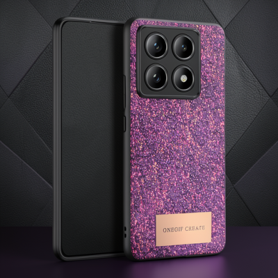 Onegif Xiaomi Mi 14t Pro Bright Simli Kapak - Derin Mor