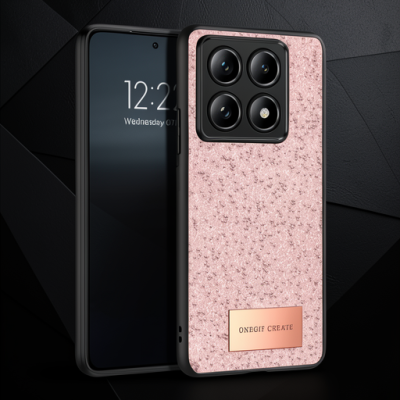 Onegif Xiaomi Mi 14t Pro Bright Simli Kapak - Pembe