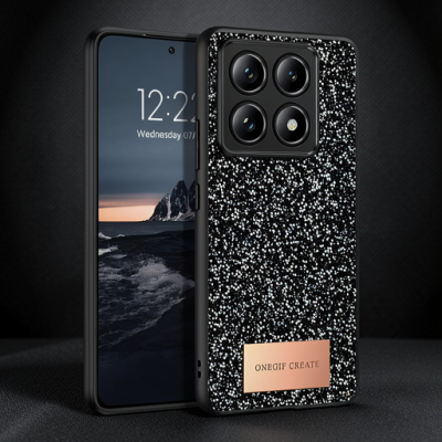 Onegif Xiaomi Mi 14t Pro Bright Simli Kapak - Siyah
