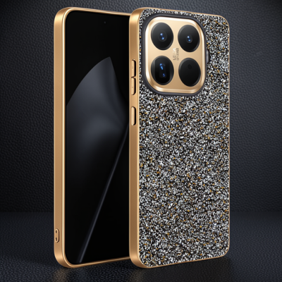 Onegif Xiaomi Mi 15t Pro Bright Simli Kapak - Gold