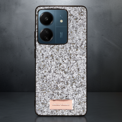 Onegif Xiaomi Redmi 13c Bright Simli Kapak - Gümüş