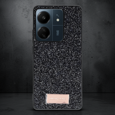 Onegif Xiaomi Redmi 13c Bright Simli Kapak - Siyah