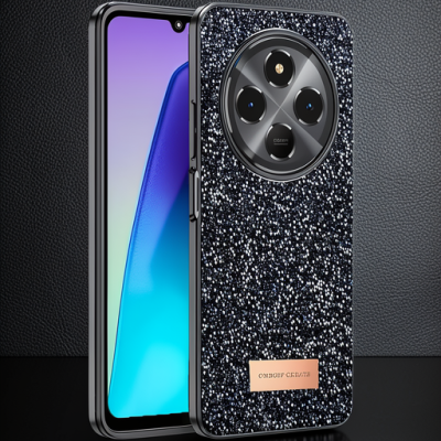 Onegif Xiaomi Redmi 14c Bright Simli Kapak - Siyah