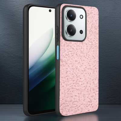 Onegif Xiaomi Redmi 15c 4g Bright Simli Kapak - Pembe