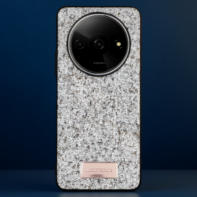 Onegif Xiaomi Redmi A3 4g Bright Simli Kapak - Gümüş