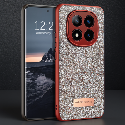 Onegif Xiaomi Redmi Note 14 Pro 4g Bright Simli Kapak - Gold