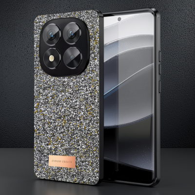 Onegif Xiaomi Redmi Note 14 Pro 5g Bright Simli Kapak - Gümüş