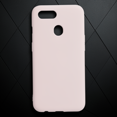 Oppo A12 Kılıf Nano İçi Kadife Silikon - Pudra