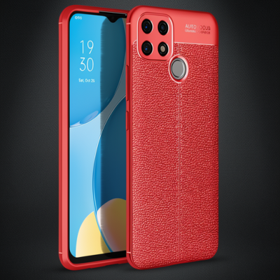 Oppo A15 Kılıf Auto Focus Kapak - Kırmızı