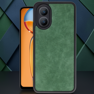 Oppo A38 Kılıf Aras Deri Kapak - Koyu Yeşil