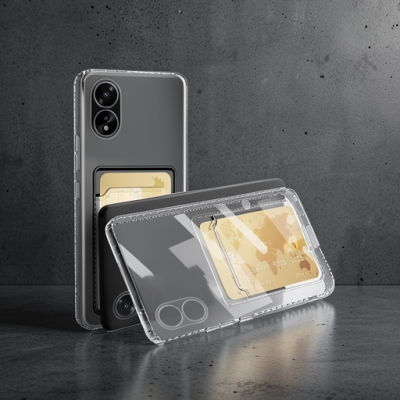 Oppo A38 Kılıf Kart Şeffaf Silikon - Şeffaf