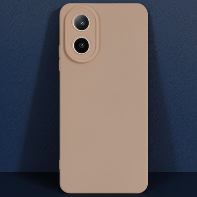 Oppo A38 Kılıf Nano İçi Kadife Silikon - Pudra
