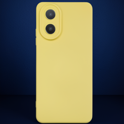 Oppo A38 Kılıf Nano İçi Kadife Silikon - Sarı