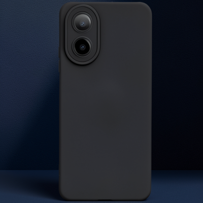 Oppo A38 Kılıf Nano İçi Kadife Silikon - Siyah