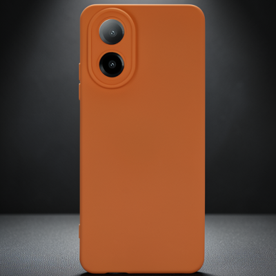 Oppo A38 Kılıf Nano İçi Kadife Silikon - Turuncu